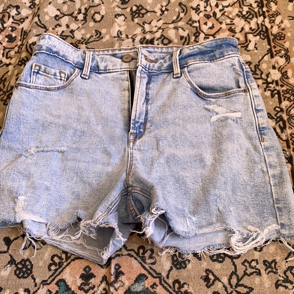 high waisted jean shorts